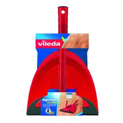 Vileda Superfeger Classic Besen Kehrset, Mikroschaum für optimale Schmutzaufnahme, wirbelt keinen Staub auf, für Glatte Böden