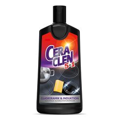 Ceraclen Reiniger & Pfleger für Glaskeramik- und Induktionskochfeld sowie Edelstahl – Reinigung, Glanz & Pflege – 1 x 200 ml