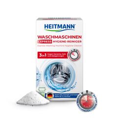 HEITMANN Express Waschmaschinen Reiniger: entfernt Kalk, Ablagerungen und Gerüche, Maschinenreiniger, 250 g