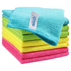 HOMEXCEL Microfasertücher 8 Stück, Mikrofasertücher Mikrofaser Reinigungstücher Putzlappen Küch Geschirrtücher für Küche,Glas, Auto, Motorrad, Fenster, 30 x 30 cm