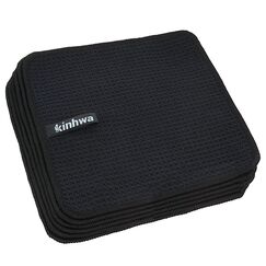 KinHwa Spültuch schwarz Spüllappen schwarz Waffeltuch Mikrofasertuch waschbar Spültücher für Küche Dicke Putzlappen Fusselfrei 20cmx20cm 6 Stück
