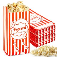 MAQIHAN Popcorn Tüten 100 stück - Popcorntüten Popcorn Klein 100 Stück Movie Night Filmabende Tüten Maschinen Papiertüten Zubehör Popcornmaschine Papier Behälter Snacktüten