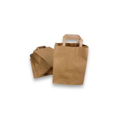 50 braune Papiertüten 22 + 11 x 28 cm