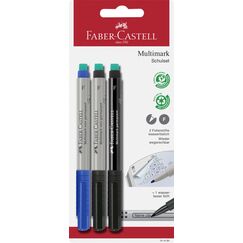 FABER-CASTELL 151494 - Schulset Multimark, Strichbreite: F, 3-teilig