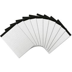 Landré Notizblock ohne Deckblatt A5 kariert, 50 Blatt, 70 g/m², 10 Stück