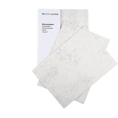 Betterpress® 50 Blatt Briefpapier Marmorpapier chamois 120g, A4 – Beidseitig Marmoriertes Papier in hochwertiger Qualität – Premium ideal als Speisekarte, Zertifikat und Urkunde