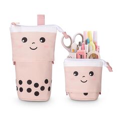 Xespis Federmäppchen Reißverschluss, Teleskopisch Mäppchen, 2-in-1 Standmäppchen, Federtasche Mädchen, Schüttelpenal Teenager, Schulmäppchen, für Mädchen Geschenke 7 8 9 10 11 12 Jahre