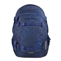 coocazoo Schulrucksack Mate „Blue Motion”, blau, ergonomischer & anpassbarer Tornister, höhen- & größenverstellbar, mit Brustgurt & Hüftgurt, ab der 3. Klasse