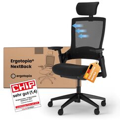 Ergotopia NextBack | Ergonomischer Bürostuhl 150kg belastbar gegen Rückenschmerzen | Schreibtischstuhl ergonomisch | Bürostuhl ergonomisch Testsieger, Office Chair - 5 Jahre Garantie