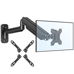 ELIVED Monitor Wandhalterung für Max. 35" Bildschirme bis zu 12kg, VESA 75/100/200mm, Gasdruckfeder PC Monitor Hatlerung Wand, Höhenverstellbar Monitorhalterung, Ultrawide Premium-Monitorarm EV6023