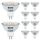 DiCUNO GU5.3 LED Lampen 5W, 12V MR16 Reflektor, Ersetzt 50W Halogen Spots, 2700K Warmweiss, 440lm, 120°Abstrahlwinkel, LED Leuchtmittel, AC/DC, Flimmerfrei, Nicht dimmbar, 10er Pack, Größe: 10 Stück (1er Pack), Farbe: Warmweiß 2700k