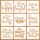 Inspirierende Worte Stencil Schablonen Zeichnen Set,9 Stück wiederverwendbare Muster Schablonen,Zeichenschablonen Kinder für DIY Handwerk Malen auf Holz, Stein,Metall Möbeln und Wandschablone, Farbe: gelb2
