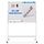COSTWAY Doppelseitiges mobiles Whiteboard, 120 x 80 cm, höhenverstellbares magnetisches Whiteboard mit Rollen, Ständer und Stiftablage, inkl. Zubehör für Schule, Büro, Zuhause (Weiss), Größe: 120B x 80H cm, Farbe: Weiß