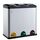 SVITA TC3X20 Edelstahl Treteimer 60 Liter Silber 3x20L dreifach XXL Abfalleimer trennsystem Mülleimer 3 fächer Mülltrennsysteme Küchen-Eimer Mülleimer Küche 3 fächer, Größe: 60 Liter (3x20L), Farbe: Silber