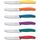 Victorinox Swiss Classic, Frühstücksmesser, Brötchenmesser Set 6teilig, Scharfe Klinge, Wellenschliff, 11 cm, Rostfreier Stahl, Farbig, Stil: 6er Set, Größe: 6er Set, Farbe: mehrfarbig
