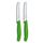 Victorinox Swiss Classic, Frühstücksmesser, Brötchenmesser, Scharfe Klinge, Wellenschliff, 11 cm, Kunststoffgriff, Rostfreier Stahl, Set 2teilig, Grün, Stil: 6er Set, Größe: 11 cm, Farbe: Grün