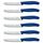 Victorinox Swiss Classic, Frühstücksmesser, Brötchenmesser, Scharfe Klinge, Wellenschliff, 11 cm, Kunststoffgriff, Rostfreier Stahl, Set 6teilig, Blau, Stil: Klassisch, Größe: 6er Set, Farbe: Blau
