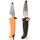 KUHN RIKON kinderkitchen Kindermesser Set Hund, schwarz/orange, Edelstahl, Schwarz & Orange, Stil: 2er Set (1 x gezackte Klinge & 1 x gerade Klinge), Mustername:: Einzelbett, Farbe: Schwarz & Orange