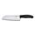 Victorinox Swiss Classic Santokumesser, Messer Asiatischer Art, Extra Scharfe Klinge, Kullenschliff, 17 cm, Rostfreier Stahl, Blister, Schwarz, Stil: New Design, Mustername:: Single, Farbe: Rosa