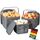 uandu Kartoffel Aufbewahrungsbox 3er Set – Kartoffelbox für Küche, Zwiebelbox & Knoblauch Aufbewahrung, Küchen Organizer, Größe: Set 3-teilig (5L+8L+12L), Farbe: Anthrazit