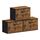 SONGMICS Aufbewahrungsbox mit Deckel, faltbare Stoffbox mit Griffen, Aufbewahrung für Kleidung, Vliesstoff, 3er Set, 50 x 30 x 30 cm, vintagebraun RYZ050BH02, Größe: 3er Set (50L x 30W x 30H cm), Farbe: Vintagebraun