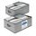 TOPP4u 2er Set grosse Aufbewahrungsboxen 50x40x20 cm - Boxen Aufbewahrung gross - Aufbewahrungskorb faltbar - Kleiderschrank Organizer - Stoff Kleiderboxen als Schrank Kisten - Stoffboxen in Grau-Beige, Größe: 50x40x20 cm - 2x, Farbe: Grau-beige