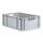 aidB Eurobox NextGen Grip, 600x400x220 mm, Griffe offen, robuste Plastikbox aus Kunststoff mit ergonomischen Griffen, stapelbare Kunststoffkiste, ideal für die Industrie, 1St., Größe: 600 x 400 x 220 mm, Farbe: Grau