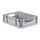 aidB Eurobox NextGen Grip, 400x300x120 mm, Griffe offen, robuste Plastikbox aus Kunststoff mit ergonomischen Griffen, stapelbare Kunststoffkiste, ideal für die Industrie, 1St., Größe: 400 x 300 x 120 mm, Farbe: Grau