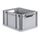aidB Eurobox NextGen Grip, 400x300x220 mm, Griffe offen, robuste Plastikbox aus Kunststoff mit ergonomischen Griffen, stapelbare Kunststoffkiste, ideal für die Industrie, 1St., Größe: 400 x 300 x 220 mm, Farbe: Grau
