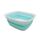 SAMMART 9,45L (2,5 Gallons) Collapsible Tub - Foldable Dish Tub - Portable Washing Basin - Space Saving Plastic Washtub (Weiss/Seegrün, M), Größe: M, Farbe: Weiß/Seegrün