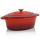 BBQ-Toro Gusseisen Cocotte | 4,3 Liter | rot, oval | Emaillierter Gusseisen Bräter mit Deckel | Gusstopf, induktionsgeeignet, Farbe: Rot