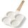 GiPP Spiegeleipfanne, 4-Loch Omlettenpfanne, Granit-Antihaftbeschichtung, PFOS/PFOA-Frei Eierpfanne Pancake Pfanne für Gasherd und Induktion, Weiss, Größe: 4-Loch, Farbe: Grau