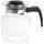 Wenco Glas-Kaffeekanne/Teekanne mit Kunststoff-Deckel, 1,25 l, Glas/Kunststoff, Transparent/Schwarz, Größe: 1200 ml, Farbe: Schwarz (Version 2020)