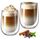 glastal 350ml Doppelwandige Latte Macchiato Gläser Set Borosilikatglas Kaffeetassen Glas 2er Set Kaffeeglas Teegläser für Cappuccino,Latte,Tee,EIS,Eistee,Iced Americano,Milch,Saft,Bier, Größe: 350ml (2 pieces), Farbe: Type1