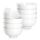 MALACASA, Serie Regular, 8-teilig Porzellan Cremeweiss Müslischalen Set, 300ml Eiscreme-Schale Mini-Suppenschüssel, Snackschale Dessertschale für Miso-Suppe, Dips und Snacks, 11,5x11,5x6,1 cm, Größe: 300ML, Farbe: Cremeweiß