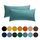 MIULEE 2er Set Kissenbezug Kissenhülle Dekorative Dekokissen Sofakissen Quadrat Wurfkissenbezug mit Verstecktem Reissverschluss Sofa Schlafzimmer 16x32 Zoll 40x80 cm Blaugrün, Größe: 80 x 40 cm, 2 Stück, Farbe: Blaugrün