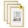 walther design Bilderrahmen gold 40 x 60 cm 3er Pack, Trendstyle Kunststoffrahmen KP460G3, Stil: 3er Pack, Größe: 40 x 60 cm, Farbe: Gold