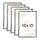 Wackadoo Bilderrahmen 10x15 Silber 5er Set Fotowand Fotorahmen aus leichtem Kunststoff mit Glas Picture frame Poster, Größe: 10 x 15 cm / 5x, Farbe: Silber