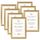 Giftgarden 7 Stück Gold Bilderrahmen DIN A4 Set für 21x29,7 CM Fotos und Bilder, Fotorahmen Collage für Kunstwerke Zertifikate Dokumente - Wand- oder Tischaufsteller, Größe: A4, Farbe: Gold