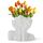 CEMABT Gesicht vase, Blume Dekor, Keramik Körper Weibliche Form, Ideale Regal, Moderne Bauernhaus Tisch, Kleine nette Bücherregal Halbgesicht (Stil-C), Farbe: Stil-c