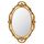 Eaoundm Dekorativer Wandspiegel, oval, 36,8 x 25,4 cm, goldfarben, Farbe: goldfarben