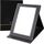 DUcare Klappbar Tschspiegel - Reisespiegel Schminkspiegel Klappbar Make-up, Tragbar Kosmetikspiegel, Spiegel für Tischplatte, Handheld, Zuhause und Reisenutzung (20x15CM/Schwarz), Farbe: Schwarz2