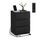 VASAGLE Kailyn Kollektion - Nachttisch mit Steckdosenleiste, Beistelltisch, 3 Schubladen, 2 AC-Steckdosen, 2 USB-A-Anschlüsse, modern, ebenholzschwarz LET631B56, Anzahl: 1, Farbe: Ebenholzschwarz