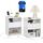 VASAGLE Nachttisch 2er Set, Superschnelle werkzeuglose Montage, Toolless-Technologie, Nachtschrank mit Schublade und Ladefunktion, Beistelltisch mit Steckdose, 35 x 45 x 58,3 cm, Wolkenweiss LET776W01, Stil: 1 Schublade mit Steckdose, Größe: 2er Set, Farbe: Mattweiß