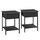VASAGLE Nachttisch, 2er Set, Nachtkommode, Beistelltisch mit Schublade und Ablage, 40 x 40 x 55 cm, Schlafzimmer, Wohnzimmer, Stahlrahmen, einfacher Aufbau, ebenholzschwarz LET506B56, Anzahl: 2, Farbe: Ebenholzschwarz