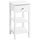 Yaheetech Nachttisch Nachtschrank mit Schublade Boxspringbett Nachtkommode Schmal Beistelltisch Sofatisch Telefontisch für Wohnzimmer/Schlafzimmer, 35x35x70cm, Anzahl: 1, Farbe: Weiß