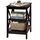COSTWAY Nachttisch 3 Ebenen, Beistelltisch Nachtschrank, Sofatisch Couchtisch für Schlafzimmer, Wohnzimmer 40x40x61cm (X-förmig, Braun), Stil: X-förmig, Farbe: Braun