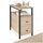 tectake® Nachttisch schmal, Nachtschrank mit 2 Schubladen und 2 Ablagen, schmaler Schrank 30 x 49,5 x 61,5 cm, Nischenschrank, Nachtkästchen, Beistelltisch schmal - Industrial Holz hell, Eiche Sonoma, Stil: Tullamore, Farbe: Industrial Holz Hell, Eiche Sonoma