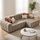 okwish Modulares Sofa in Khaki – Modernes 3-Sitzer Ecksofa mit Chaiselongue, Polstersofa für Wohnzimmer & Büro, Material: Algenvelours, Farbe: Khaki