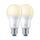WiZ Warm White LED Lampen E27 2er Pack (806 lm), 60 W Lampen mit warmweissem dimmbarem Licht, smarte Lichtsteuerung über WLAN per Stimme/App, Stil: 60W, Größe: 2 Stück (1er Pack), Farbe: Weiß
